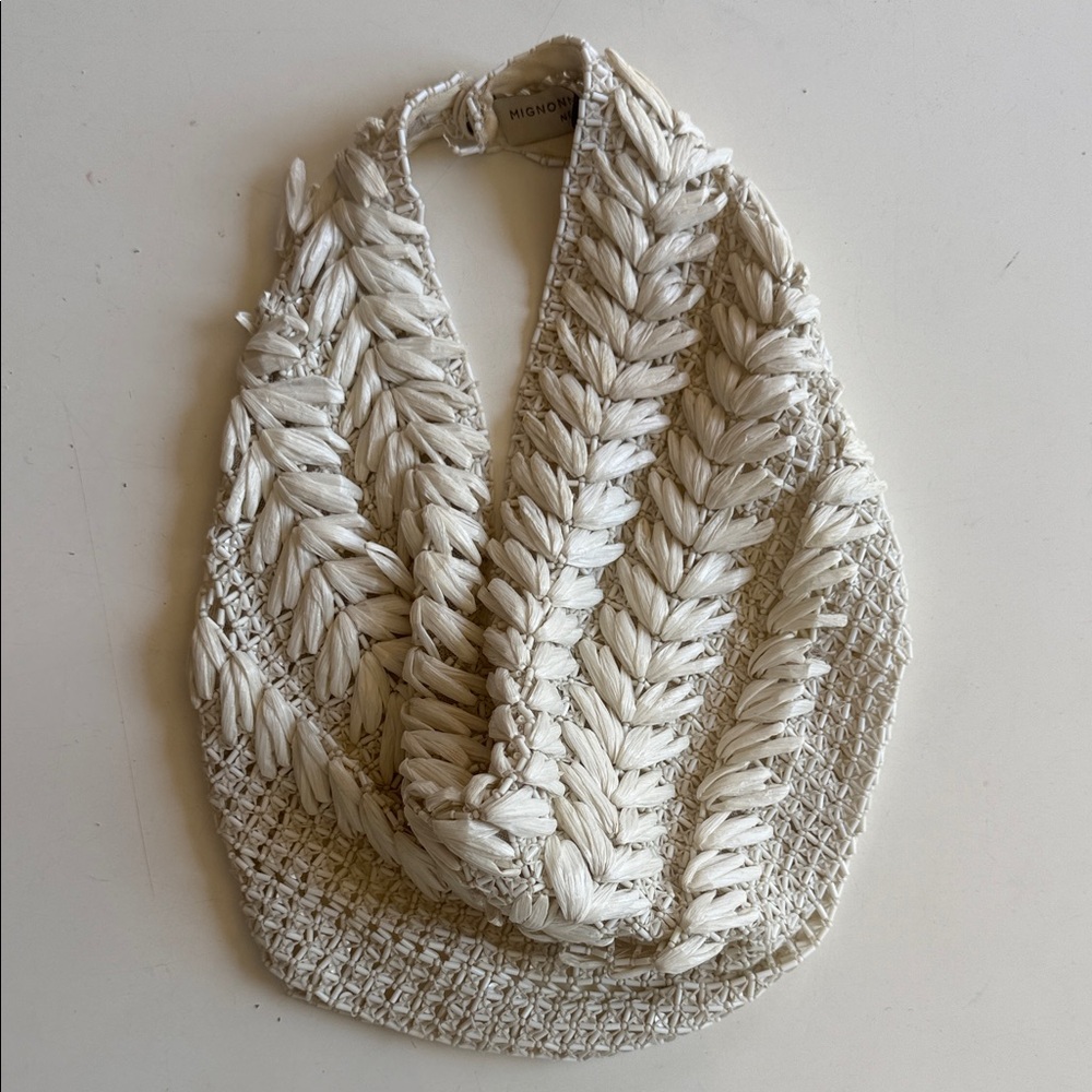 Mignonne Gavigan raffia scarf necklace
